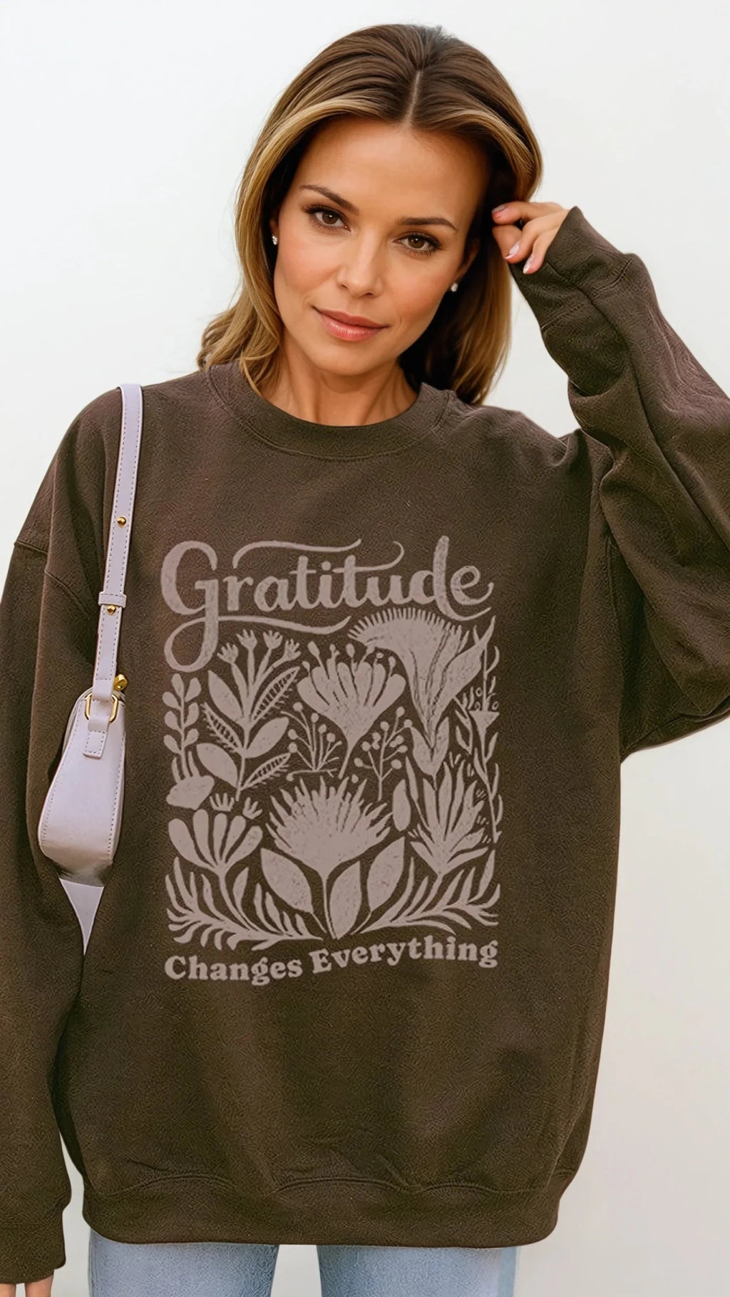 Vintage Gratitude Fleece Sweatshirt - Che Cose Belle