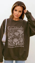 Vintage Gratitude Fleece Sweatshirt - Che Cose Belle