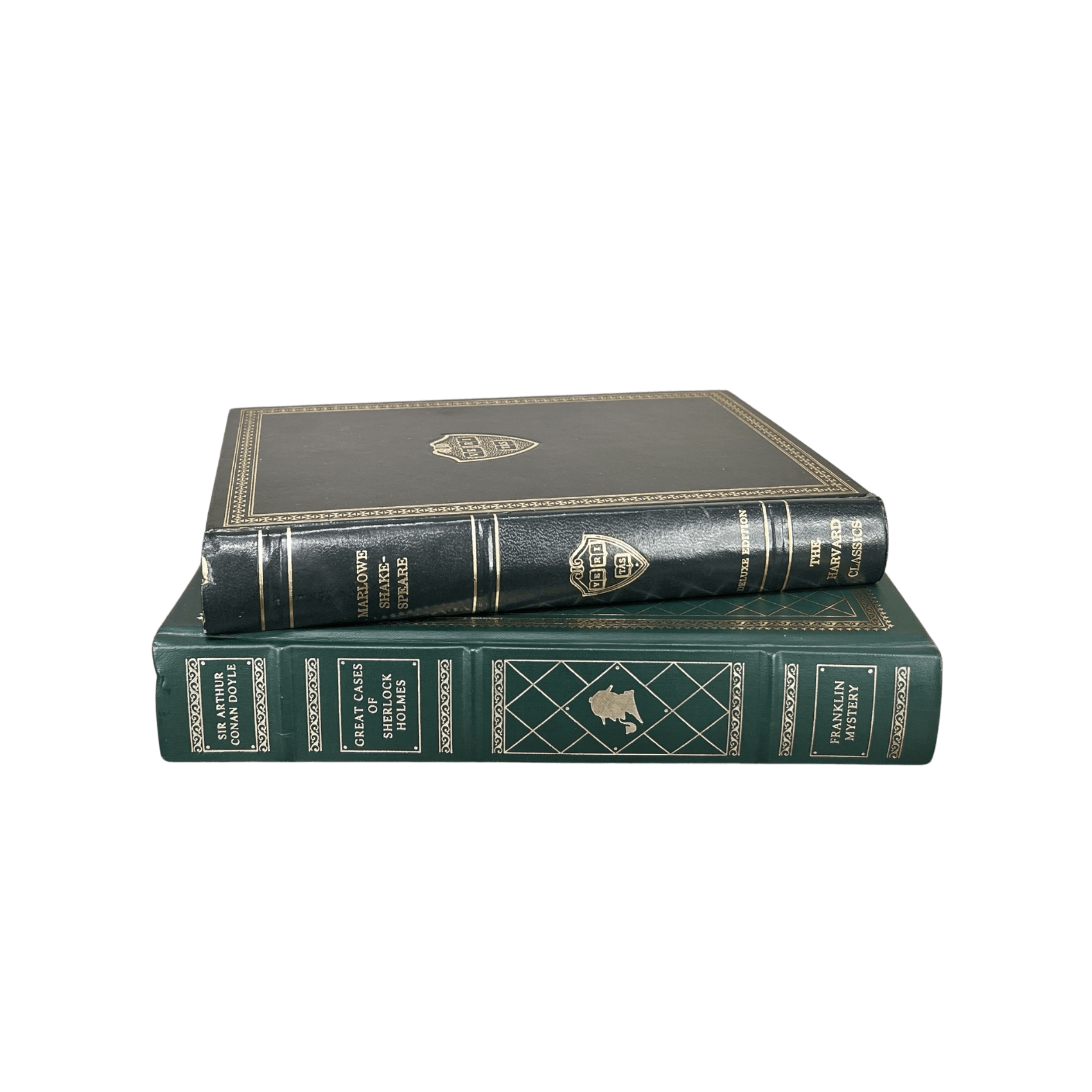 Vintage Green Gilded Books - Che Cose Belle