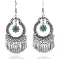 Vintage Indian Flower Tassel Boho Dangle Earrings - Che Cose Belle