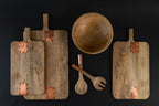 Vintage Inspired Wooden Charcuterie Board with Handmade Copper Details - Che Cose Belle