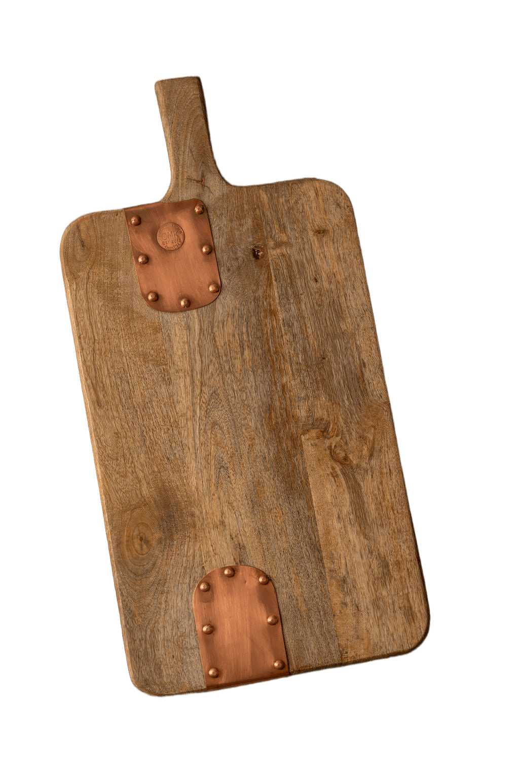 Vintage Inspired Wooden Charcuterie Board with Handmade Copper Details - Che Cose Belle