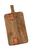 Vintage Inspired Wooden Charcuterie Board with Handmade Copper Details - Che Cose Belle