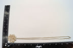 Vintage Large Filigree Flower Star Petals Silver Chain Necklace - Che Cose Belle