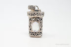 Vintage Large Mother Of Pearl Bali Inspired Sterling Silver Pendant - Che Cose Belle