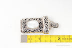 Vintage Large Mother Of Pearl Bali Inspired Sterling Silver Pendant - Che Cose Belle