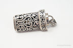 Vintage Large Mother Of Pearl Bali Inspired Sterling Silver Pendant - Che Cose Belle
