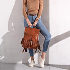 Vintage Leather Backpack Rucksack - Che Cose Belle