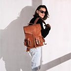Vintage Leather Backpack Rucksack - Che Cose Belle