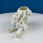 Vintage Lenwile Ardalt Porcelain Flower Vase: Boy with Wine Barrel - Che Cose Belle