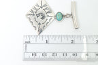 Vintage Mexico Designer Turquoise Southwestern Sterling Silver Pendant - Che Cose Belle