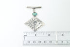 Vintage Mexico Designer Turquoise Southwestern Sterling Silver Pendant - Che Cose Belle