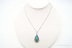 Vintage Native American Bell Trading Post Turquoise Sterling Silver Necklace - Che Cose Belle
