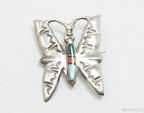 Vintage Native American Wilbur Musket Jr Navajo Sterling Silver Brooch Pendant - Che Cose Belle