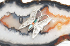 Vintage Native American Wilbur Musket Jr Navajo Sterling Silver Brooch Pendant - Che Cose Belle