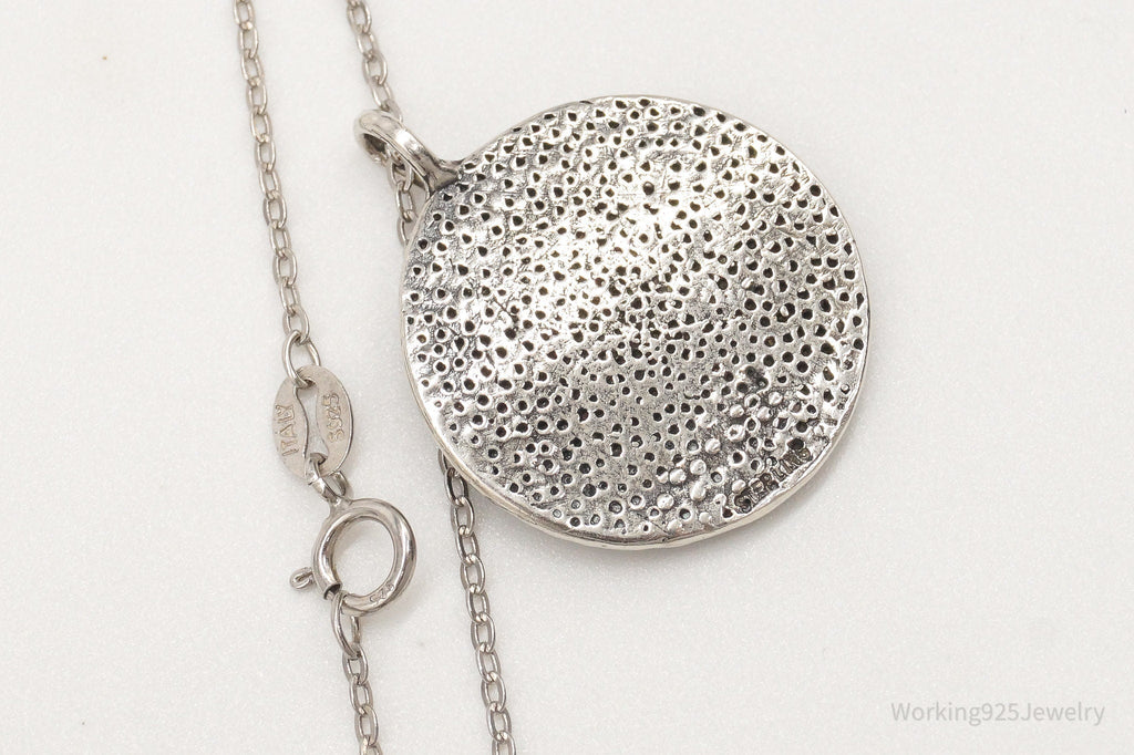 Vintage Om Symbol Sterling Silver Necklace - Che Cose Belle