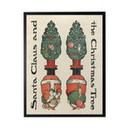 Vintage Painting of Little Santa and Christmas Tree - Che Cose Belle
