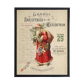 Vintage Painting of Santa on a distressed bookplate background - Che Cose Belle