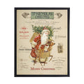 Vintage Painting of Santa on a distressed bookplate background - Che Cose Belle