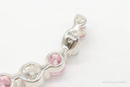 Vintage Pink & White Cubic Zirconia Sterling Silver Pendant - Che Cose Belle