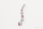 Vintage Pink & White Cubic Zirconia Sterling Silver Pendant - Che Cose Belle