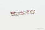 Vintage Pink & White Cubic Zirconia Sterling Silver Pendant - Che Cose Belle