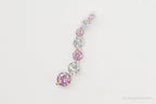 Vintage Pink & White Cubic Zirconia Sterling Silver Pendant - Che Cose Belle