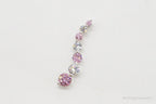 Vintage Pink & White Cubic Zirconia Sterling Silver Pendant - Che Cose Belle