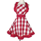 Vintage Plaid Cotton Apron Home Kitchen - Che Cose Belle