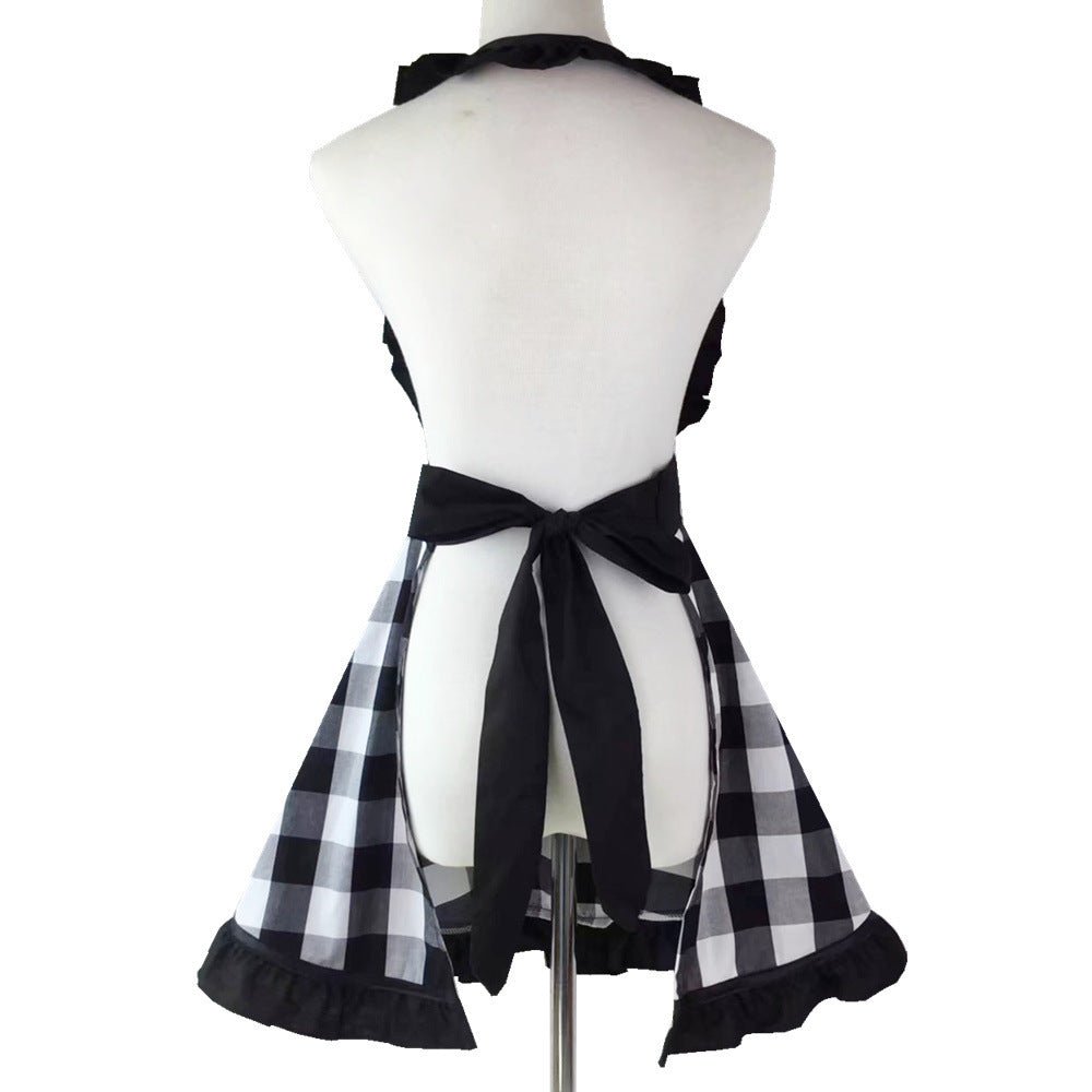 Vintage Plaid Cotton Apron Home Kitchen - Che Cose Belle