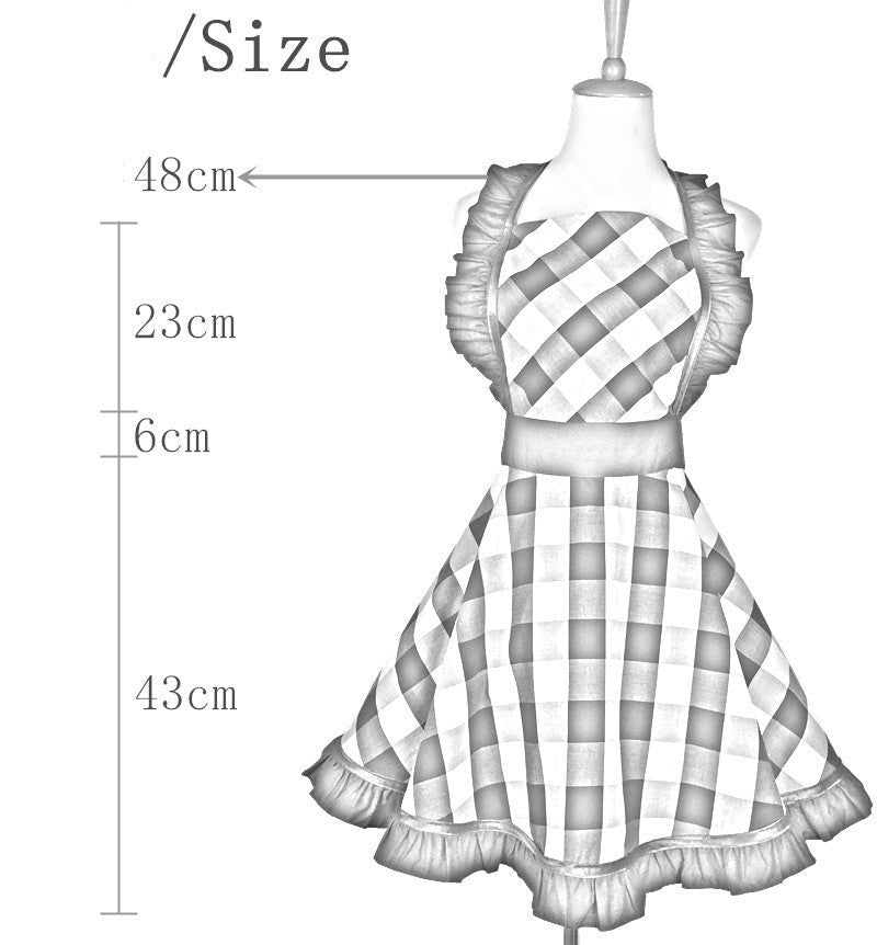 Vintage Plaid Cotton Apron Home Kitchen - Che Cose Belle