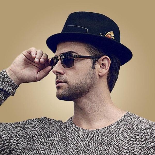 Vintage Pork Pie Hat Men Short Brim Cotton Pork Pie Hat Men's Porkpie Hats Flat Top Fedora Black Hat Mans Simple Gentlemen Party Hat Classic Design Soft Light Weight Hat Dress Hat Sun Hat - Che Cose Belle