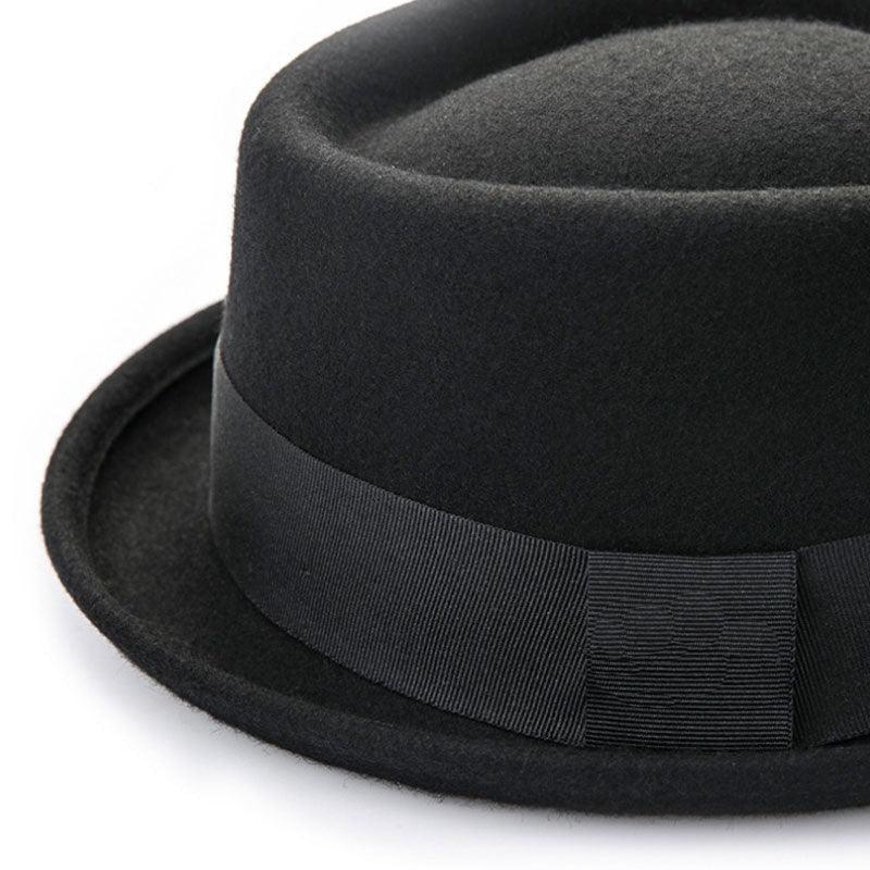 Vintage Pork Pie Hat Men Short Brim Cotton Pork Pie Hat Men's Porkpie Hats Flat Top Fedora Black Hat Mans Simple Gentlemen Party Hat Classic Design Soft Light Weight Hat Dress Hat Sun Hat - Che Cose Belle