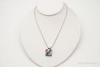 Vintage Rainbow Dichroic Glass Sterling Silver Necklace - Che Cose Belle