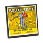 Vintage Roller Skating Rink Drink Coaster Set - Let's Roll - Che Cose Belle