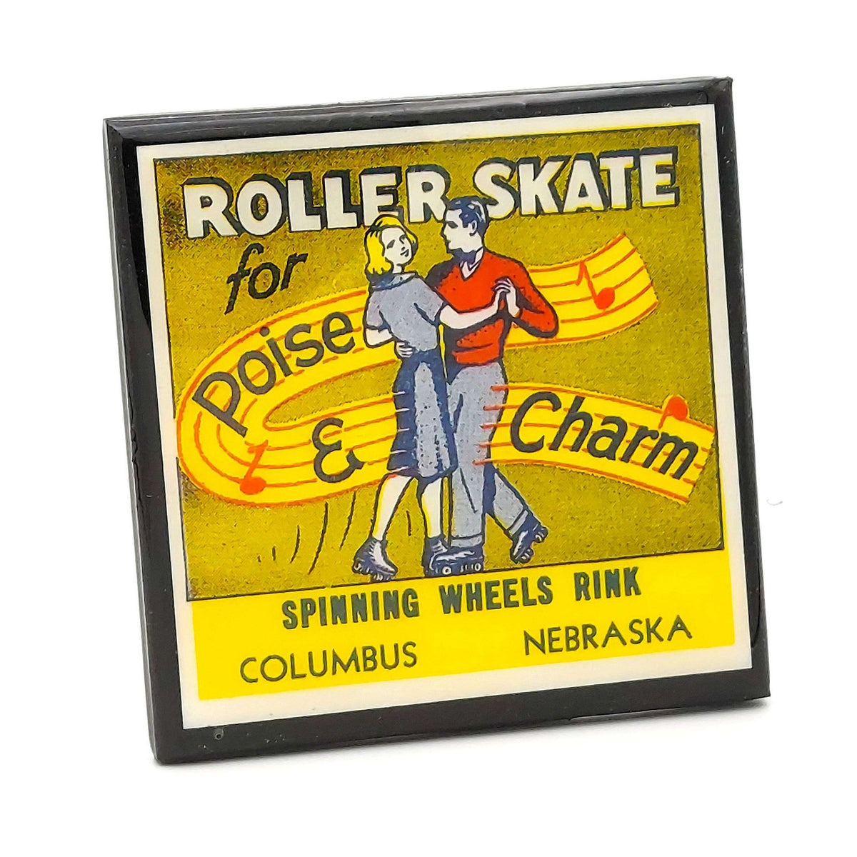 Vintage Roller Skating Rink Drink Coaster Set - Let's Roll - Che Cose Belle