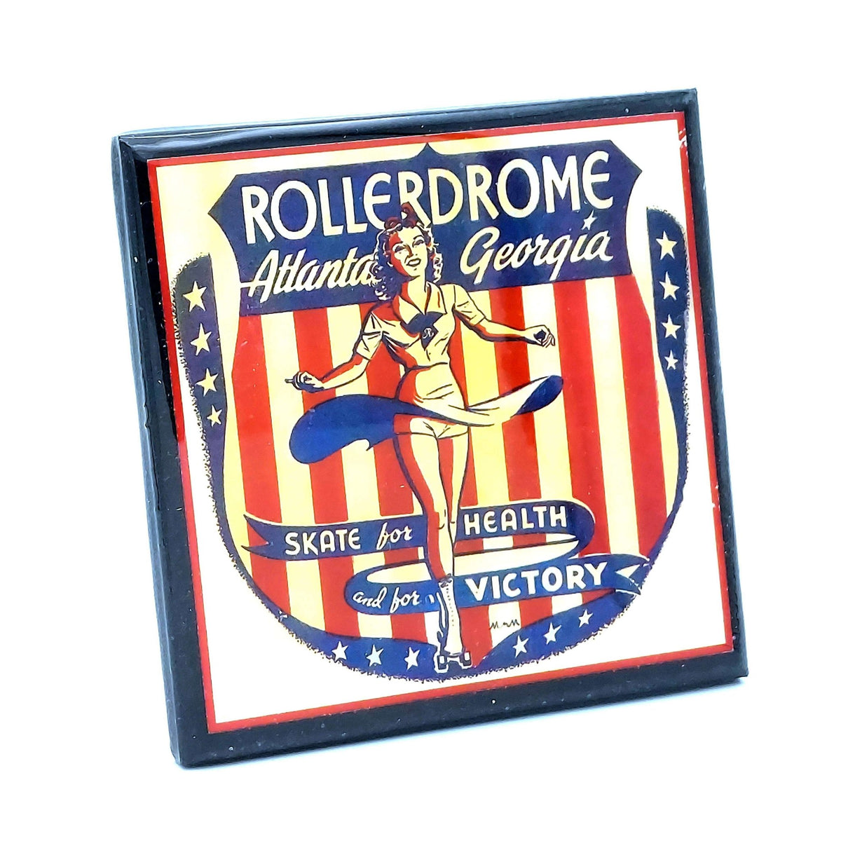 Vintage Roller Skating Rink Drink Coaster Set - Let's Roll - Che Cose Belle