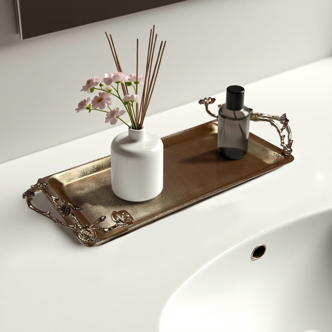 Vintage Rose – Artistic Decorative Home Accessory Handmade Bathroom Vanity Tray - Che Cose Belle