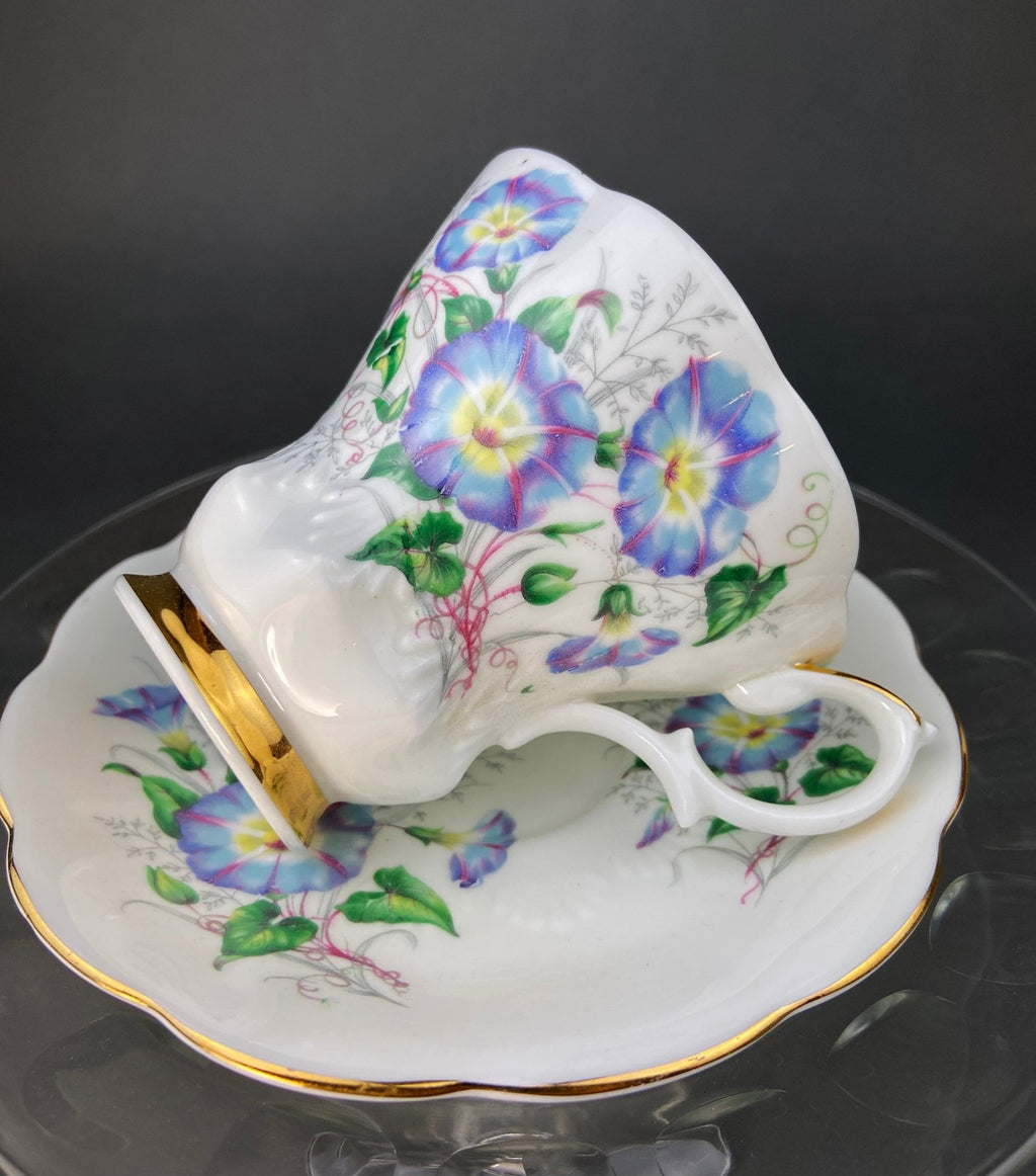 Vintage Royal Albert Tea Cup and Saucer: Bone China Morning Glory, Made in England - Che Cose Belle
