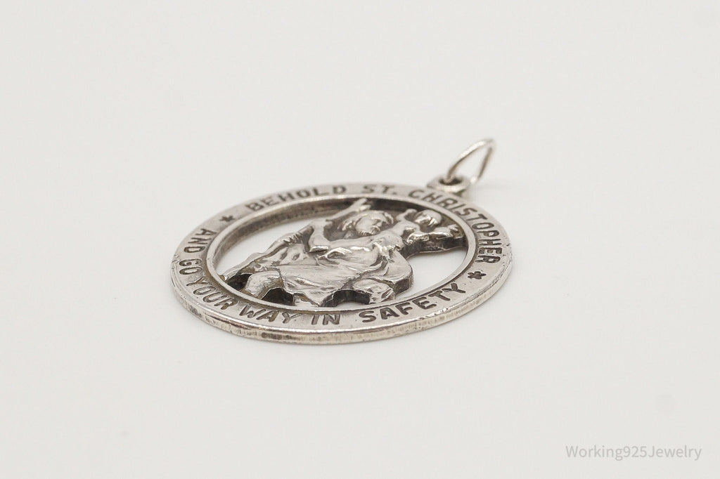 Vintage Saint Christopher Sterling Silver Pendant - Che Cose Belle
