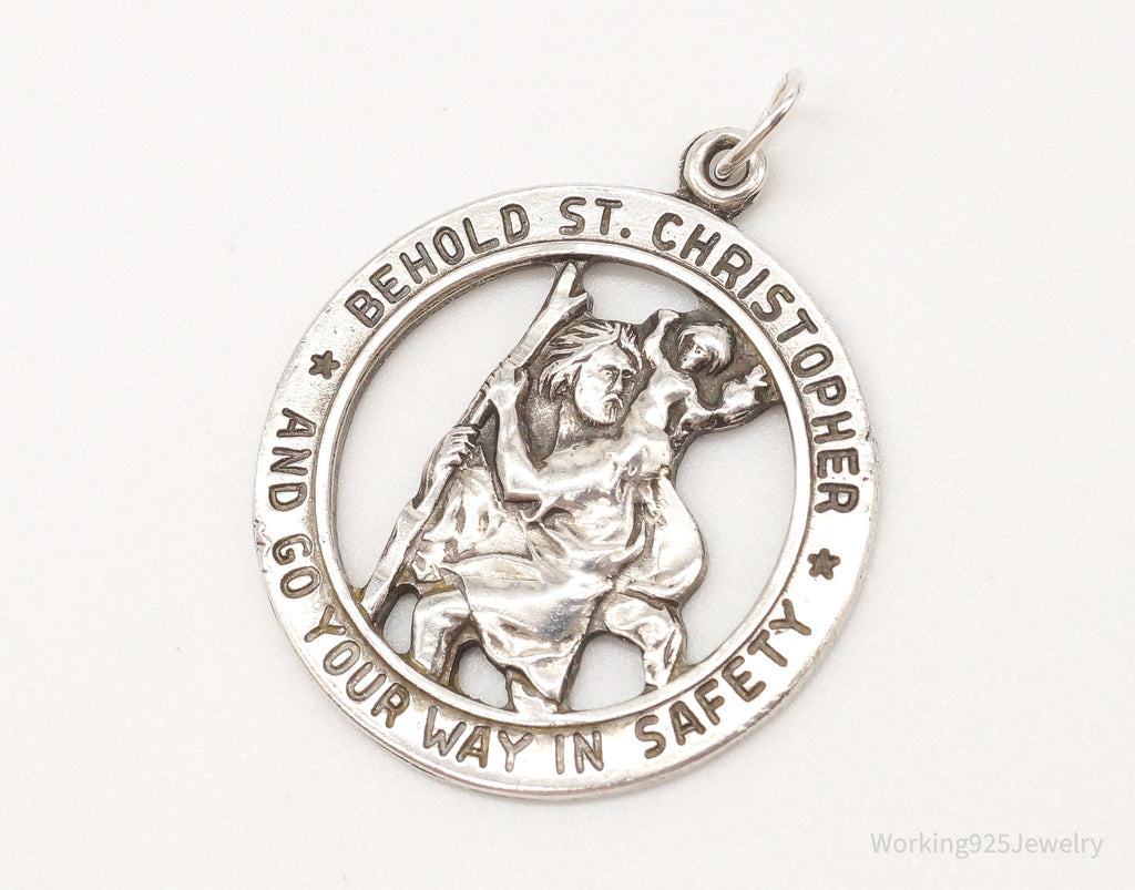 Vintage Saint Christopher Sterling Silver Pendant - Che Cose Belle