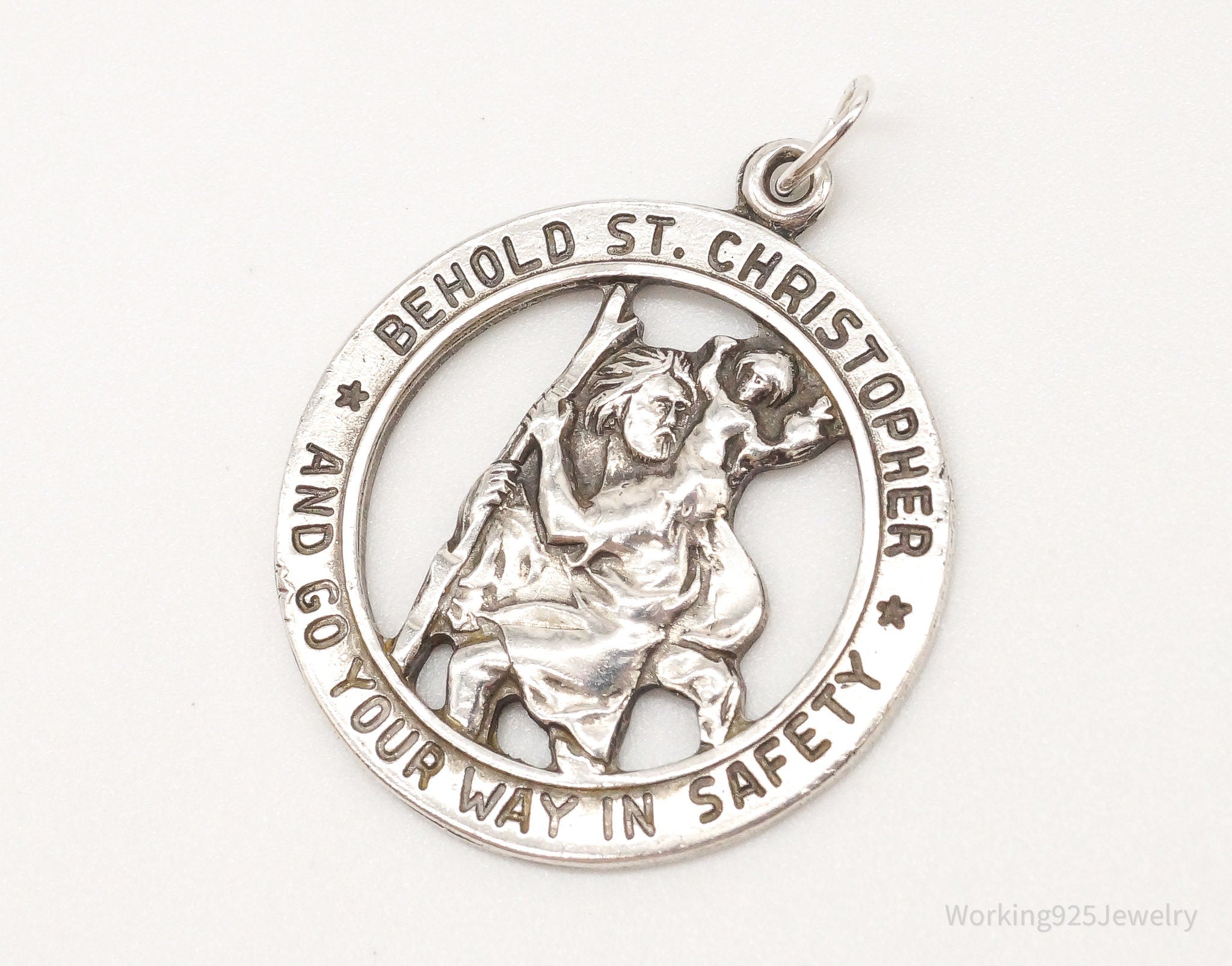 Vintage Saint Christopher Sterling Silver Pendant - Che Cose Belle