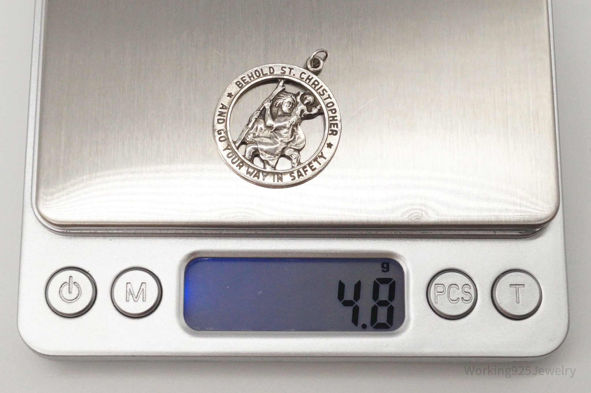 Vintage Saint Christopher Sterling Silver Pendant - Che Cose Belle