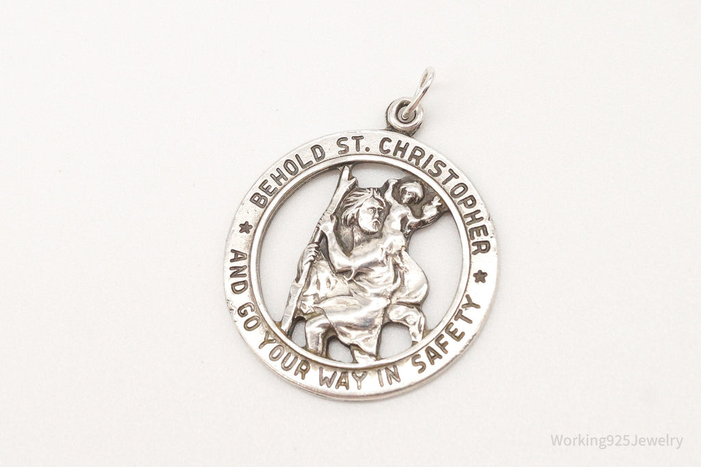 Vintage Saint Christopher Sterling Silver Pendant - Che Cose Belle
