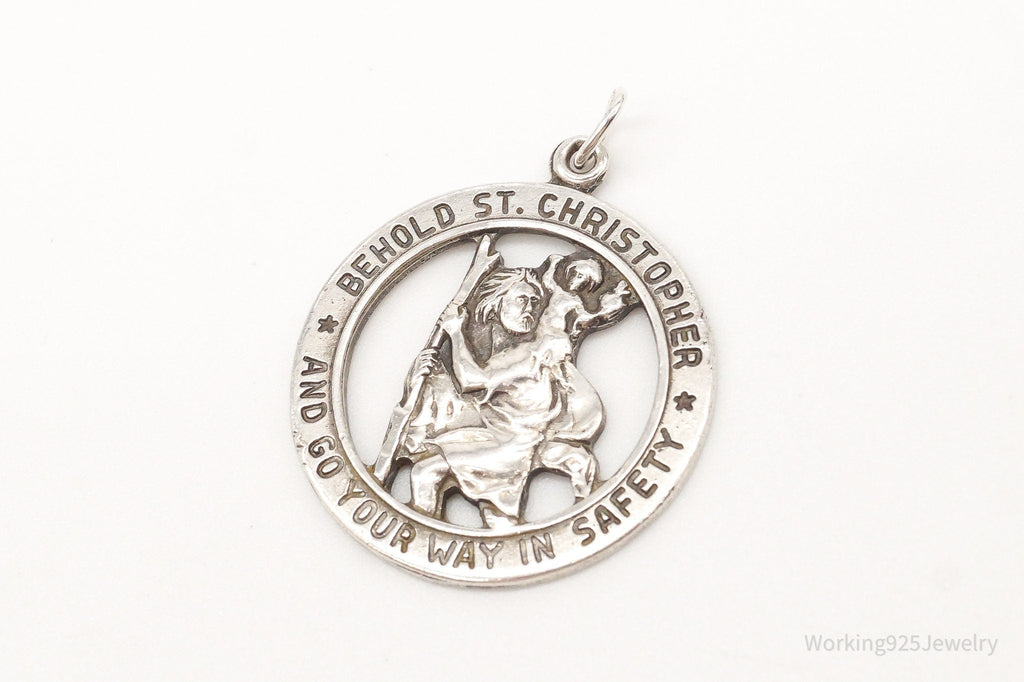 Vintage Saint Christopher Sterling Silver Pendant - Che Cose Belle