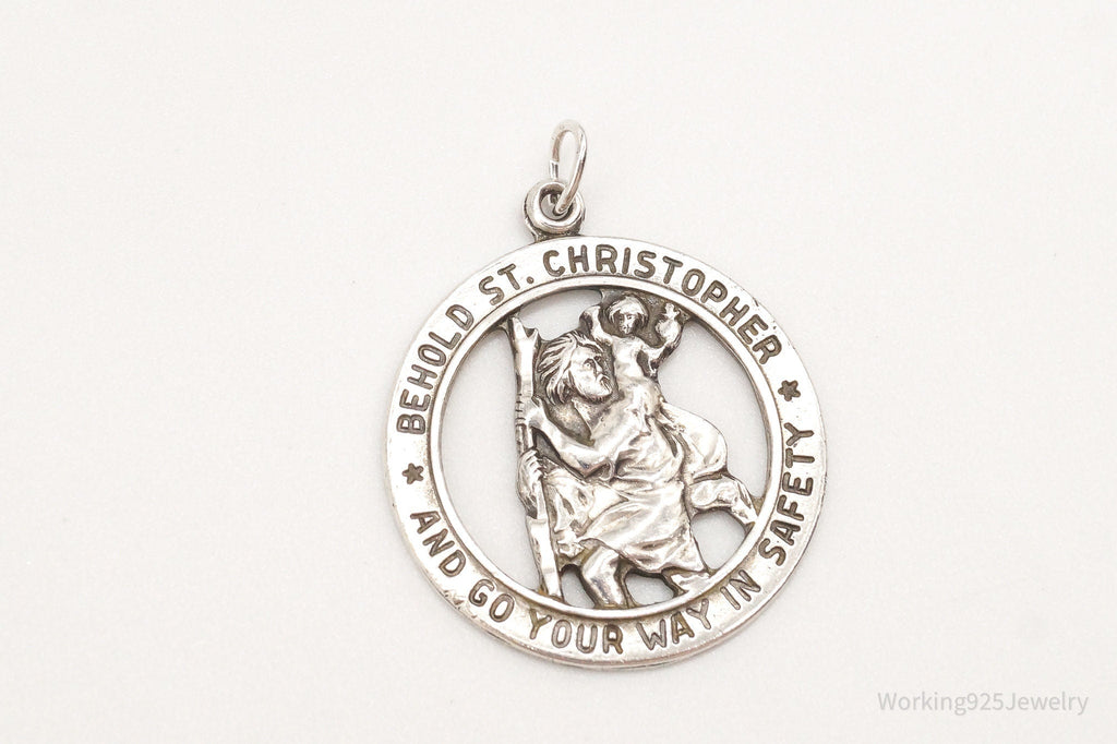 Vintage Saint Christopher Sterling Silver Pendant - Che Cose Belle