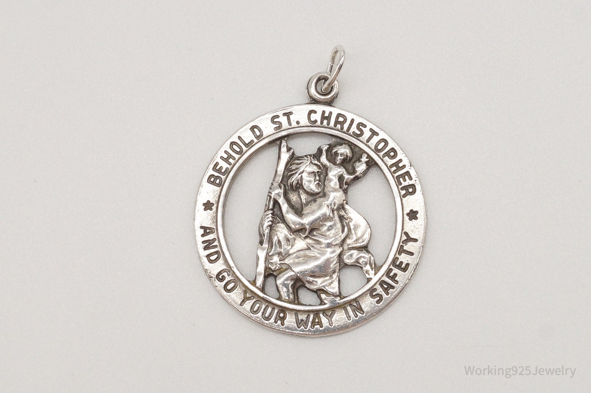 Vintage Saint Christopher Sterling Silver Pendant - Che Cose Belle