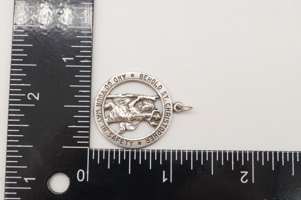 Vintage Saint Christopher Sterling Silver Pendant - Che Cose Belle