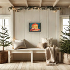Vintage Santa Lighting Outfit Christmas Poster - Che Cose Belle