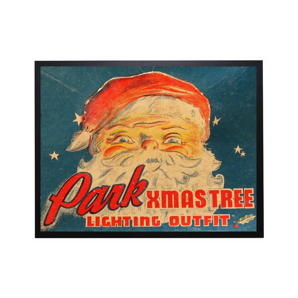 Vintage Santa Lighting Outfit Christmas Poster - Che Cose Belle